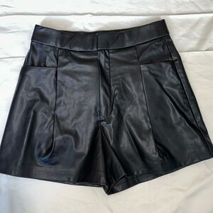 ZARA Faux Leather Shorts